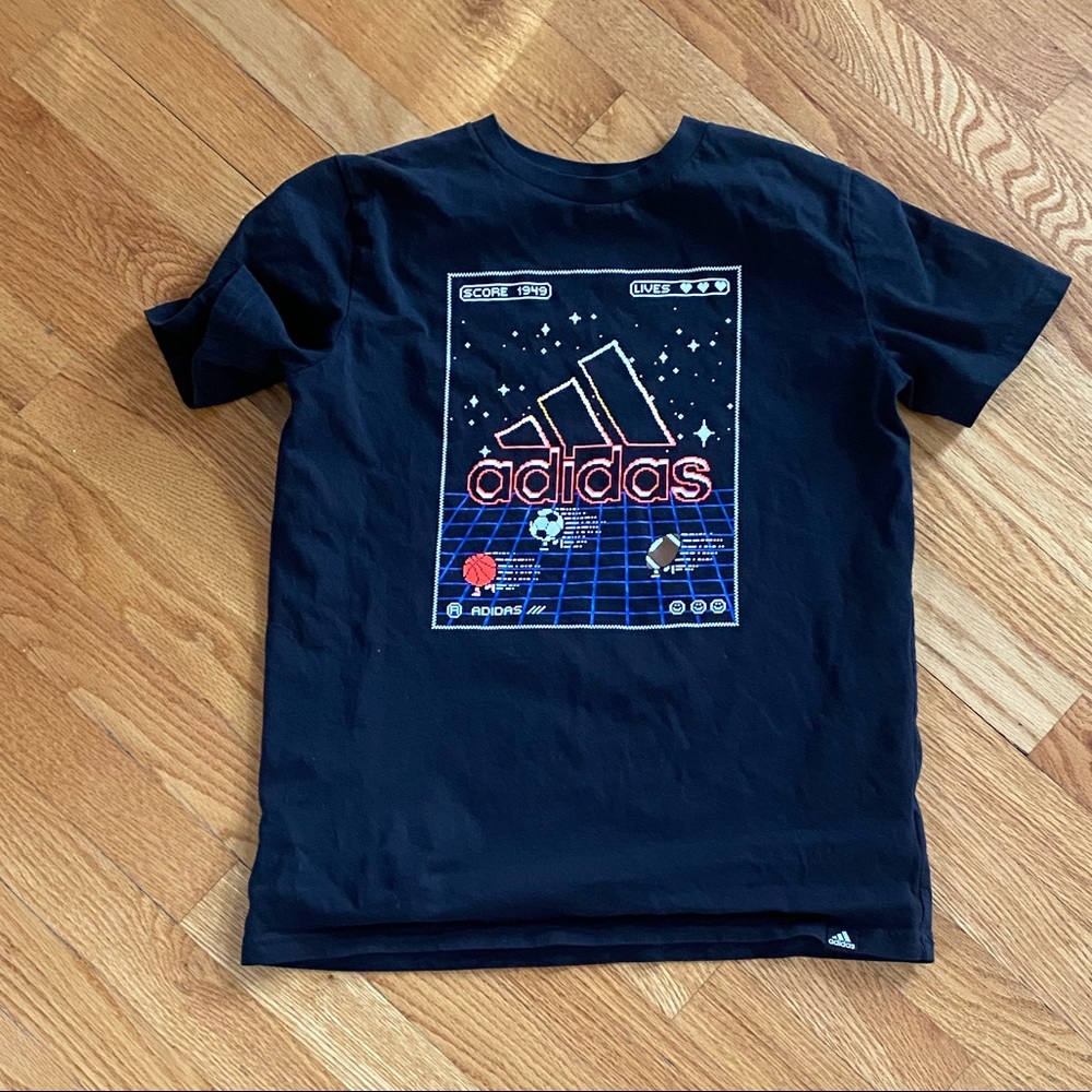 NWOT Adidas Size Medium 8-bit Tee color Black